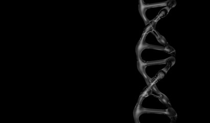 dna in high quality on black background