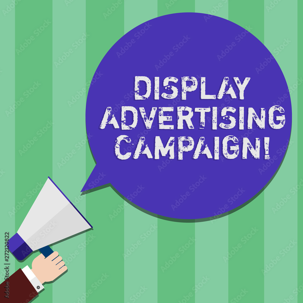 Aufkleber writing note showing display advertising campaign. business photo showcasing conveys a commercial me