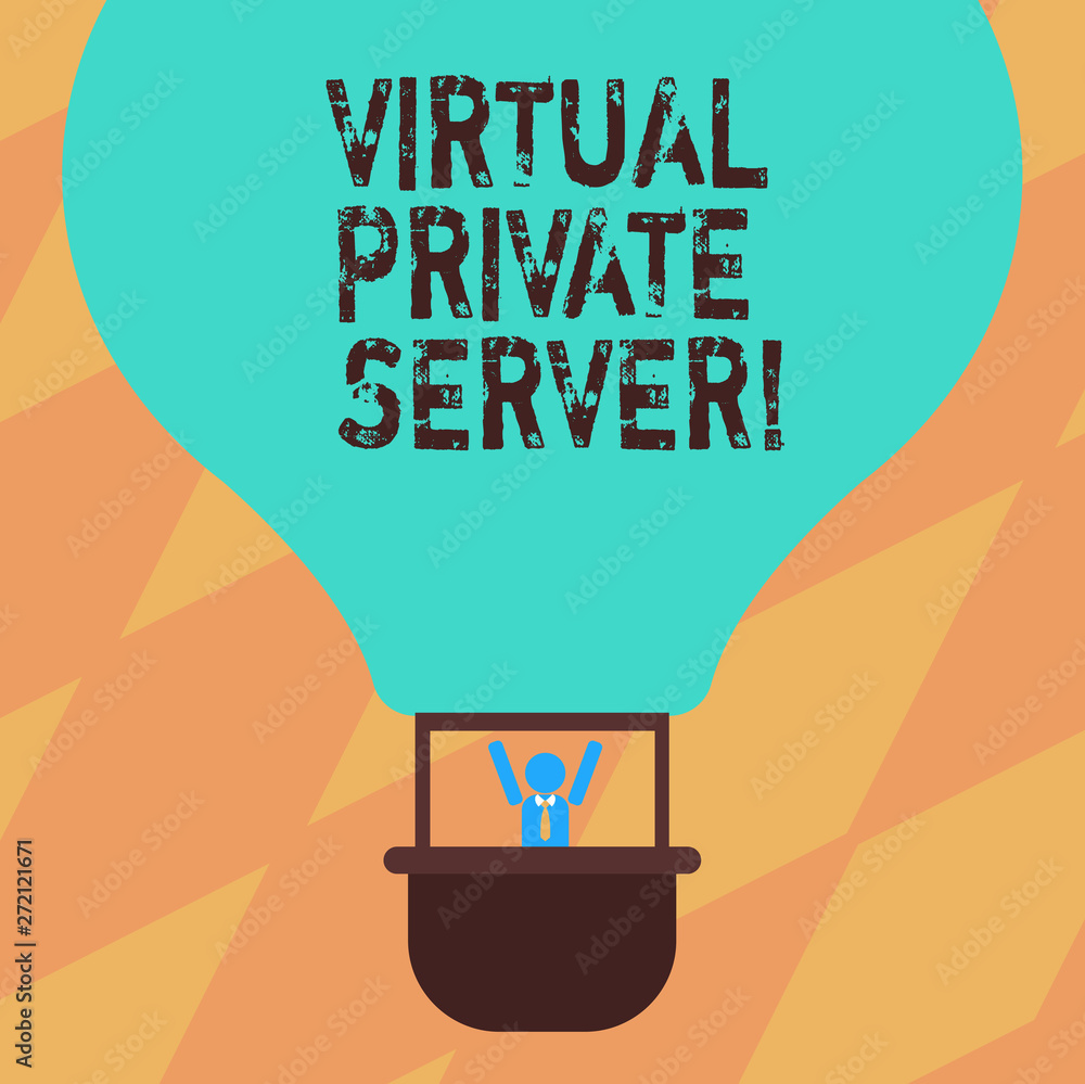 Poster text sign showing virtual private server. conceptual photo sold as a service by an internet hosting 