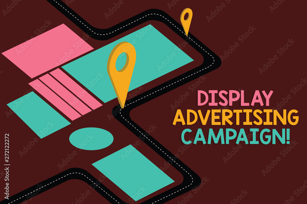 Aufkleber conceptual hand writing showing display advertising campaign. business photo showcasing conveys a co