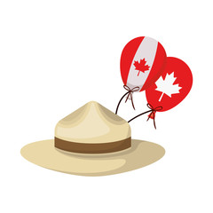 Maple leaf hat and canada symbol design