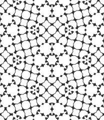 Fototapeta premium Floral black and white pattern, retro cover design