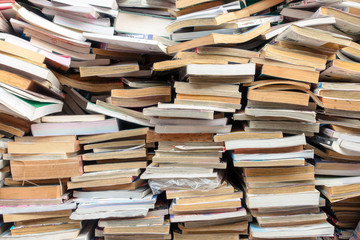 Pile of old book  wait for recycle