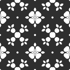 Beauty floral digital pattern, creative retro, vintage black and white design