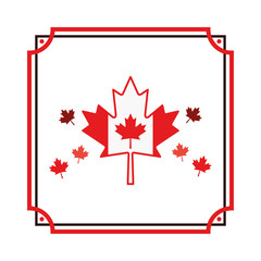 Canada symbol and maple leaf design