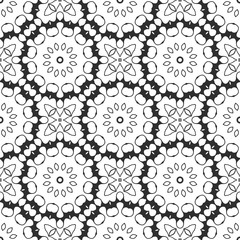 Beauty floral digital pattern, creative retro, vintage black and white design