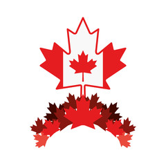 Canada symbol and maple leaf design