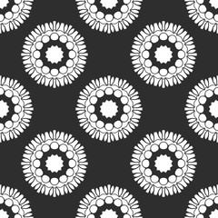 Black and white abstract pattern, wintage, retro style