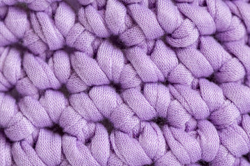 Close up of a knitted wool pattern