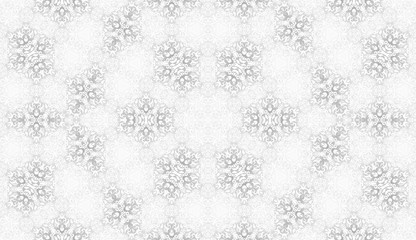Beauty gloral abstract grey and white pattern, vintage, retro style