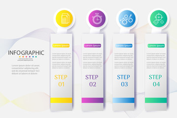 Design Business template 4 options or steps infographic chart element with place date for presentations,Creative marketing icons concept for statistic infographic,Vector EPS10.