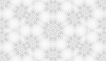 Beauty gloral abstract grey and white pattern, vintage, retro style
