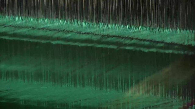 Textile Factory Threads On A Loom