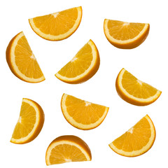 Obraz premium set of oranges slices isolated