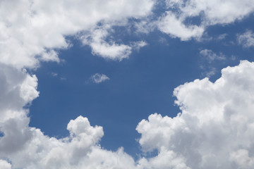 Space with wonderful blue sky and cloud.