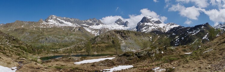 Fototapeta na wymiar Landscape from Orobie Alps Val Brembana Italy
