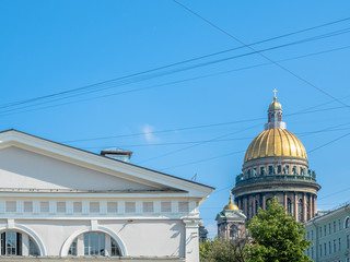 Golden dome of St. Isaac's cathedral, Russia