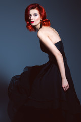 Fototapeta premium black evening dress