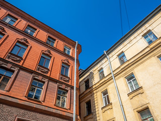 Exterior architecture of buildings in Russia