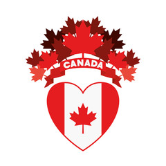 Canada symbol and maple leaf design