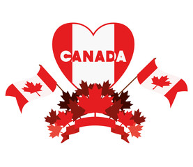 Maple leaf and canada symbol design