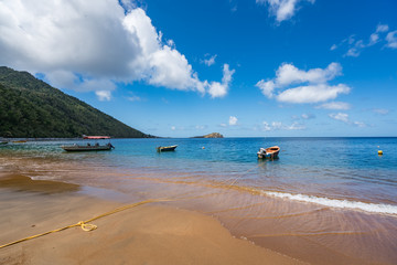 Bibble Beach, Soufriere,  Views around the caribbean island of Dominica West indies.