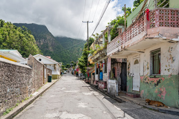 Fototapeta premium Bibble Beach, Soufriere, Views around the caribbean island of Dominica West indies.