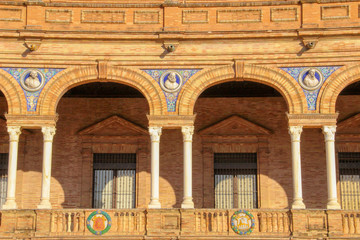 Obraz premium Columns of square of spain, Sevilla