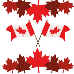 Maple leaf and canada symbol design