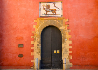 Fototapeta na wymiar Real Alcazar fortress in Sevilla