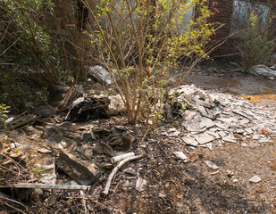Industrial waste dumped example