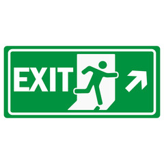 fire emergency exit sign icon