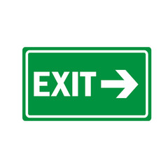 fire emergency exit sign icon