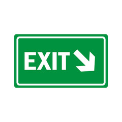 fire emergency exit sign icon