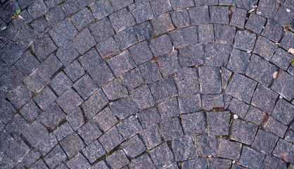 Stone paving stone wall background