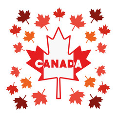 Maple leaf and canada symbol design