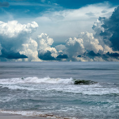 stormy day on beach