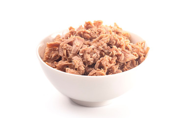 Bowl of Canned Tuna Fish Mixed with Mayonnaise