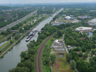 Oberhausen und das Ruhrgebiet von oben