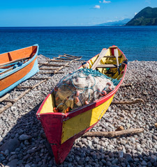  Scotts Head and dugout boats Views around the caribbean island of Dominica West indies