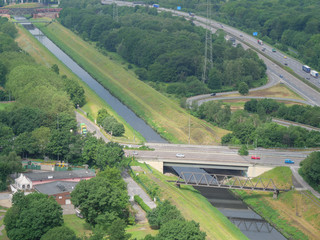 Oberhausen und das Ruhrgebiet von oben
