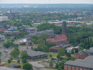 Oberhausen und das Ruhrgebiet von oben