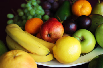 Obraz na płótnie Canvas fresh fruits on the table