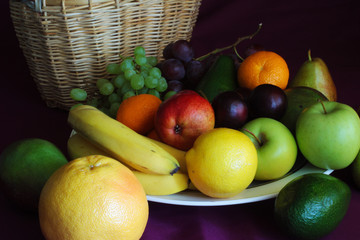 fresh fruits on the table