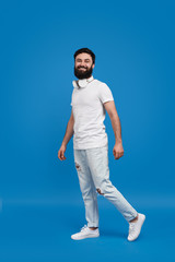 Fototapeta premium Bearded male smiling for camera