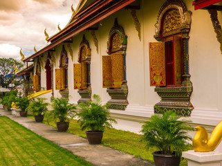 Fototapeta na wymiar thailand stylized wall ,chiangmai