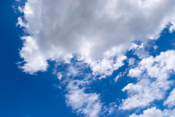 Fluffy White Clouds Floating in a Beautiful Blue Sky 04