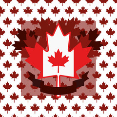 Maple leaf and canada symbol design