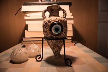 souvenirs evil eye beaded cube