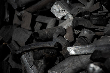 Close up Charcoal used for fire